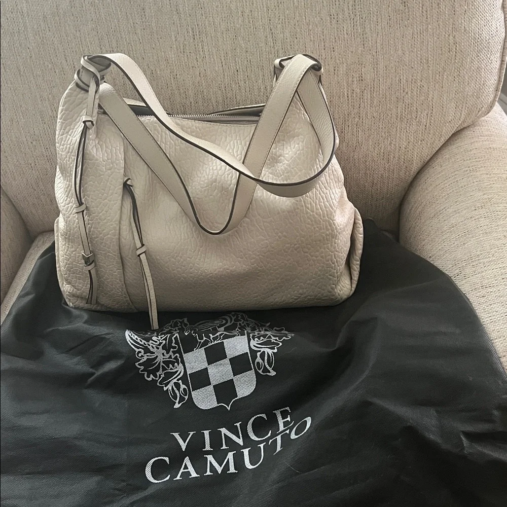 Vince Camuto Pebbled Tan Shoulder Bag - Picture 4 of 6